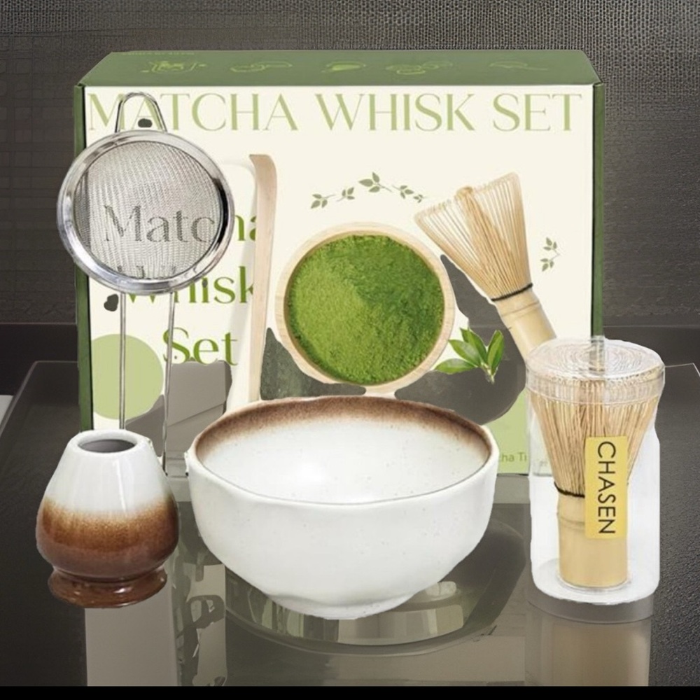 Matcha Green Tea Bamboo Whisk Set NEW